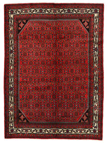  Hosseinabad Matto 150X204 Itämainen Käsinsolmittu Tummanpunainen/Tummanruskea (Villa, Persia/Iran)