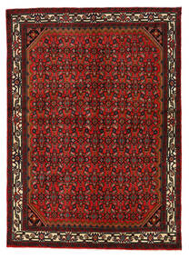  Hosseinabad Matto 150X209 Itämainen Käsinsolmittu Tummanpunainen/Tummanruskea (Villa, Persia/Iran)