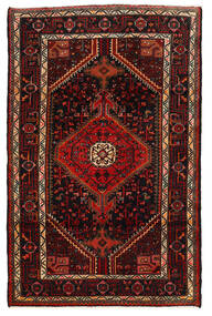  Hamadan Matto 120X187 Itämainen Käsinsolmittu Tummanruskea/Tummanpunainen (Villa, Persia/Iran)