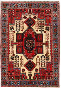  Itämainen Nahavand Matot Matto 137X197 Punainen/Tummanpunainen (Villa, Persia/Iran)