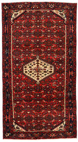  Hosseinabad Matto 118X218 Itämainen Käsinsolmittu Tummanpunainen/Tummanruskea/Ruoste (Villa, Persia/Iran)