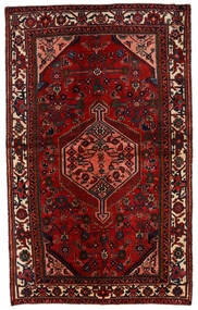  Hosseinabad Matto 132X215 Itämainen Käsinsolmittu Tummanpunainen/Musta (Villa, Persia/Iran)