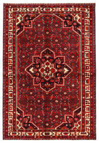  Hosseinabad Matto 146X215 Itämainen Käsinsolmittu Ruoste/Tummanpunainen (Villa, Persia/Iran)