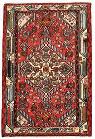  Hamadan Matto 80X123 Itämainen Käsinsolmittu Tummanpunainen/Tummanruskea (Villa, Persia/Iran)