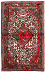  Hamadan Matto 95X153 Itämainen Käsinsolmittu Tummanpunainen/Tummanruskea (Villa, Persia/Iran)