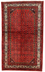  Hosseinabad Matto 132X220 Itämainen Käsinsolmittu Tummanpunainen/Tummanruskea (Villa, Persia/Iran)
