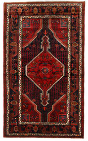  Hamadan Matto 133X226 Itämainen Käsinsolmittu Tummanruskea/Tummanpunainen (Villa, Persia/Iran)
