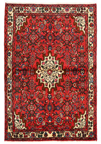  Hosseinabad Matto 108X162 Itämainen Käsinsolmittu Tummanpunainen/Tummanruskea (Villa, Persia/Iran)