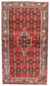  Asadabad Matto 95X166 Itämainen Käsinsolmittu Punainen/Tummanruskea (Villa, Persia/Iran)