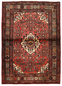  Asadabad Matto 105X149 Itämainen Käsinsolmittu Tummanpunainen/Tummanruskea (Villa, Persia/Iran)