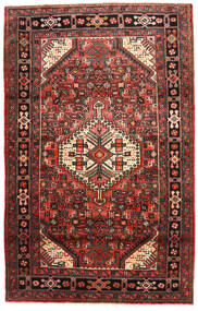  Hosseinabad Matto 104X167 Itämainen Käsinsolmittu Tummanpunainen/Tummanruskea (Villa, Persia/Iran)