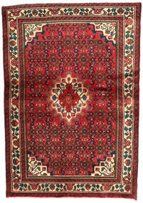 Hosseinabad Matot Matto 100X147 Punainen/Ruskea (Villa, Persia/Iran)