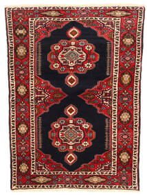  Mashad Matto 102X135 Itämainen Käsinsolmittu Tummanpunainen/Tummanruskea (Villa, Persia/Iran)