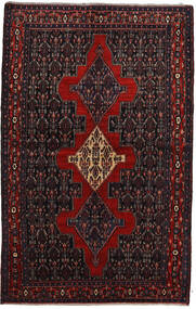  Senneh Matto 152X238 Itämainen Käsinsolmittu Musta/Tummanpunainen (Villa, Persia/Iran)