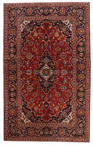 Keshan Matto 130X209 Itämainen Käsinsolmittu Tummanpunainen/Tummanruskea (Villa, Persia/Iran)