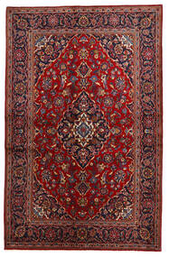  Keshan Matto 134X208 Itämainen Käsinsolmittu Tummanpunainen/Musta (Villa, Persia/Iran)