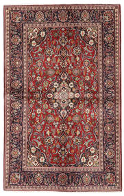  Keshan Matto 130X206 Itämainen Käsinsolmittu Tummanpunainen/Tummanruskea (Villa, Persia/Iran)