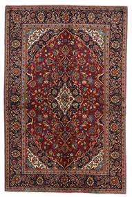  Keshan Matto 141X212 Itämainen Käsinsolmittu Tummanpunainen/Tummanharmaa (Villa, Persia/Iran)