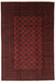  Afghan Matto 197X289 Itämainen Käsinsolmittu Musta/Tummanpunainen (Villa, Afganistan)