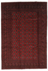  Afghan Fine Matto 196X285 Itämainen Käsinsolmittu Musta/Tummanpunainen (Villa, )