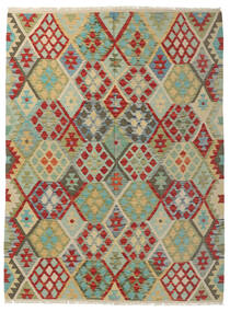  Kelim Afghan Old Style Matto 149X194 Itämainen Käsinkudottu Tummanvihreä/Tummanruskea (Villa, Afganistan)