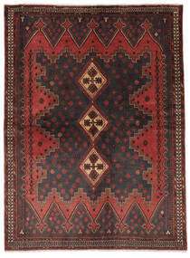  Afshar Matto 168X226 Itämainen Käsinsolmittu Musta/Tummanruskea (Villa, Persia/Iran)