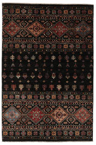 Shabargan Matto 132X196 Itämainen Käsinsolmittu Musta/Tummanruskea (Villa, Afganistan)