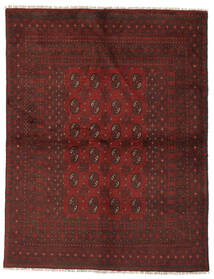  Afghan Matto 142X186 Itämainen Käsinsolmittu Musta/Tummanpunainen (Villa, Afganistan)
