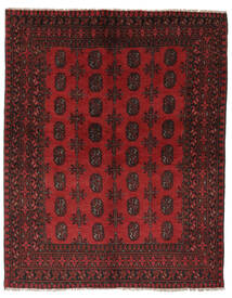  Afghan Matto 154X190 Itämainen Käsinsolmittu Musta/Tummanpunainen (Villa, Afganistan)