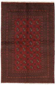  Afghan Matto 150X234 Itämainen Käsinsolmittu Musta/Tummanpunainen (Villa, Afganistan)