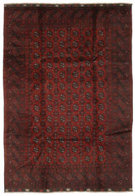  Itämainen Afghan Fine Matot Matto 199X280 Musta/Tummanpunainen (Villa, Afganistan)