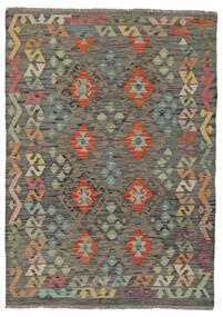  Kelim Afghan Old Style Matto 106X150 Itämainen Käsinkudottu Tummanvihreä/Musta/Tummanruskea (Villa, Afganistan)
