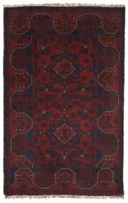  Afghan Khal Mohammadi Matot 78X120 Villamatto Musta/Tummanpunainen Pieni Matto 