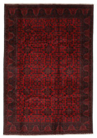  Afghan Khal Mohammadi Matto 201X291 Itämainen Käsinsolmittu Musta/Tummanpunainen (Villa, Afganistan)