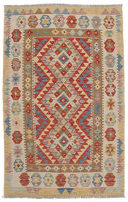  Kelim Afghan Old Style Matto 100X157 Itämainen Käsinkudottu Ruskea/Vaaleanruskea (Villa, Afganistan)