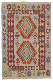  Kelim Afghan Old Style Matto 100X157 Itämainen Käsinkudottu Tummanruskea/Tummanharmaa/Ruskea (Villa, Afganistan)