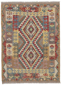  Kelim Afghan Old Style Matto 106X143 Itämainen Käsinkudottu Tummanruskea/Tummanpunainen (Villa, Afganistan)