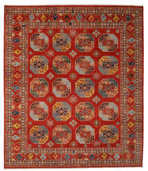  Kazak Matto 251X295 Itämainen Käsinsolmittu Tummanpunainen/Tummanruskea Isot (Villa, Afganistan)