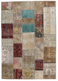  Patchwork - Persien/Iran Matto 168X240 Moderni Käsinsolmittu Tummanruskea/Tummanharmaa (Villa, Persia/Iran)