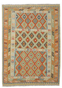  Kelim Afghan Old Style Matto 175X254 Itämainen Käsinkudottu Ruskea/Tummanpunainen (Villa, Afganistan)