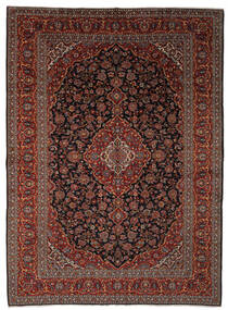  Keshan Matto 297X404 Itämainen Käsinsolmittu Musta/Tummanruskea Isot (Villa, Persia/Iran)
