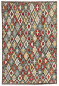  Moroccan Berber - Afghanistan Matto 191X287 Moderni Käsinsolmittu Ruskea/Vihreä (Villa, )