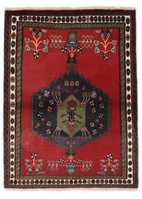  Hamadan Matto 110X150 Itämainen Käsinsolmittu Musta/Tummanpunainen (Villa, Persia/Iran)