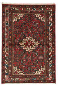  Itämainen Hosseinabad Matot Matto 107X155 Musta/Tummanpunainen (Villa, Persia/Iran)