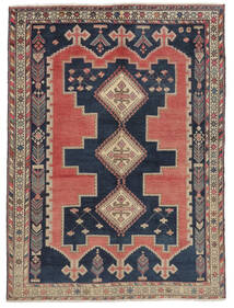  Afshar Matto 151X205 Itämainen Käsinsolmittu Musta/Tummanpunainen (Villa, Persia/Iran)