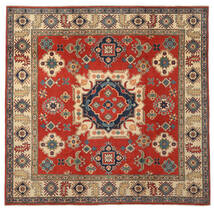  Kazak Matto 244X248 Itämainen Käsinsolmittu Neliö Tummanruskea/Tummanpunainen (Villa, Afganistan)