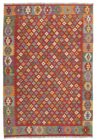  Kelim Afghan Old Style Matto 160X236 Itämainen Käsinkudottu Tummanruskea/Tummanpunainen (Villa, Afganistan)