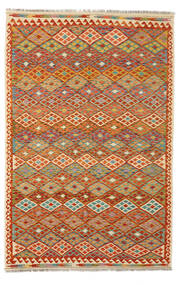  Kelim Afghan Old Style Matto 168X258 Itämainen Käsinkudottu Tummanpunainen/Oliivinvihreä (Villa, Afganistan)