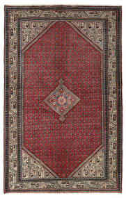  Persialainen Sarough Mir Matot Matto 134X212 Musta/Tummanpunainen (Villa, Persia/Iran)