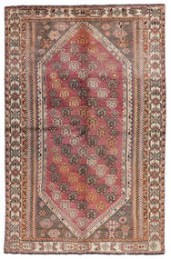  Shiraz Matto 154X235 Itämainen Käsinsolmittu Tummanpunainen/Tummanruskea (Villa, Persia/Iran)